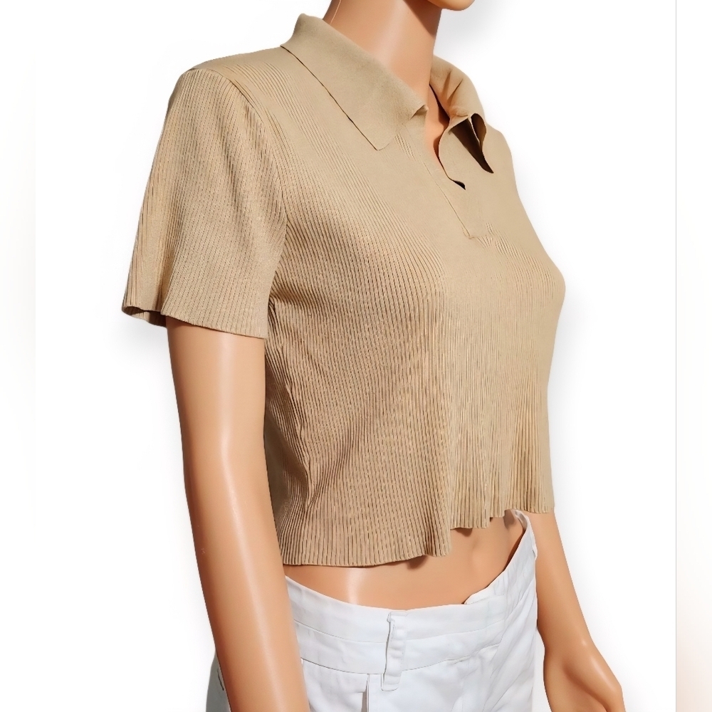 Forever 21 Beige Ribbed Knit Top - Picture 3 of 5